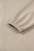 Contrast Bow Embroidered Satin Drawstring Zip Front Hooded Drop Shoulder Jacket